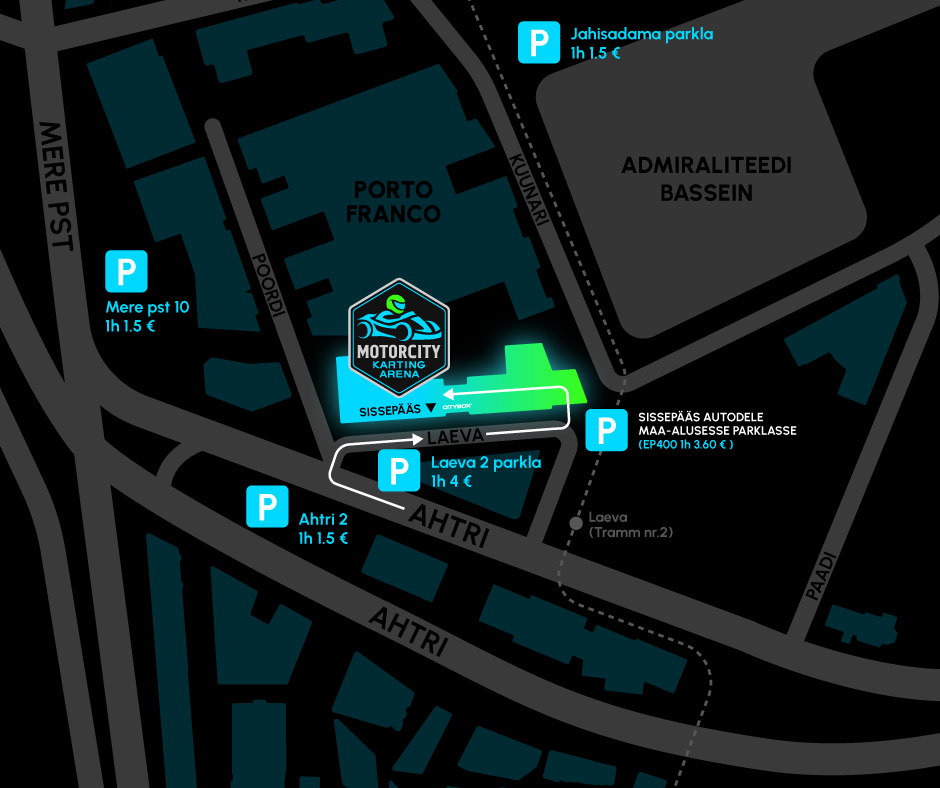 Parking and Access Map to Motorcity - Porto Franco